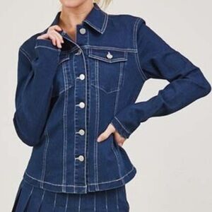 ShopEvelynne Dark Blue Denim Jean Jacket